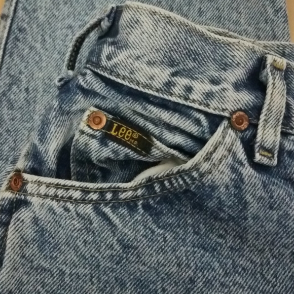 Vintage 80s Lee Stone Washed Jeans - Picture 7 of 13